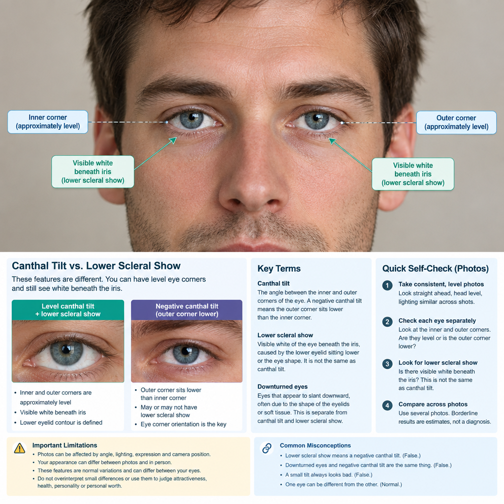 Close portrait of a man with visible white below his irises.